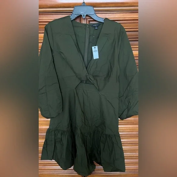 Banana Republic Olive Long Sleeve Dress - Picture 3 of 3